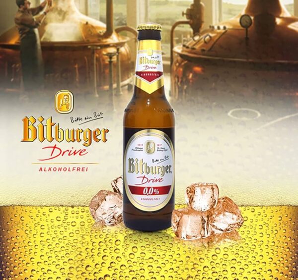 Bitburger Drive Non-Alcoholic Beer 0.0% in Bottles and Cans – Bulk Export